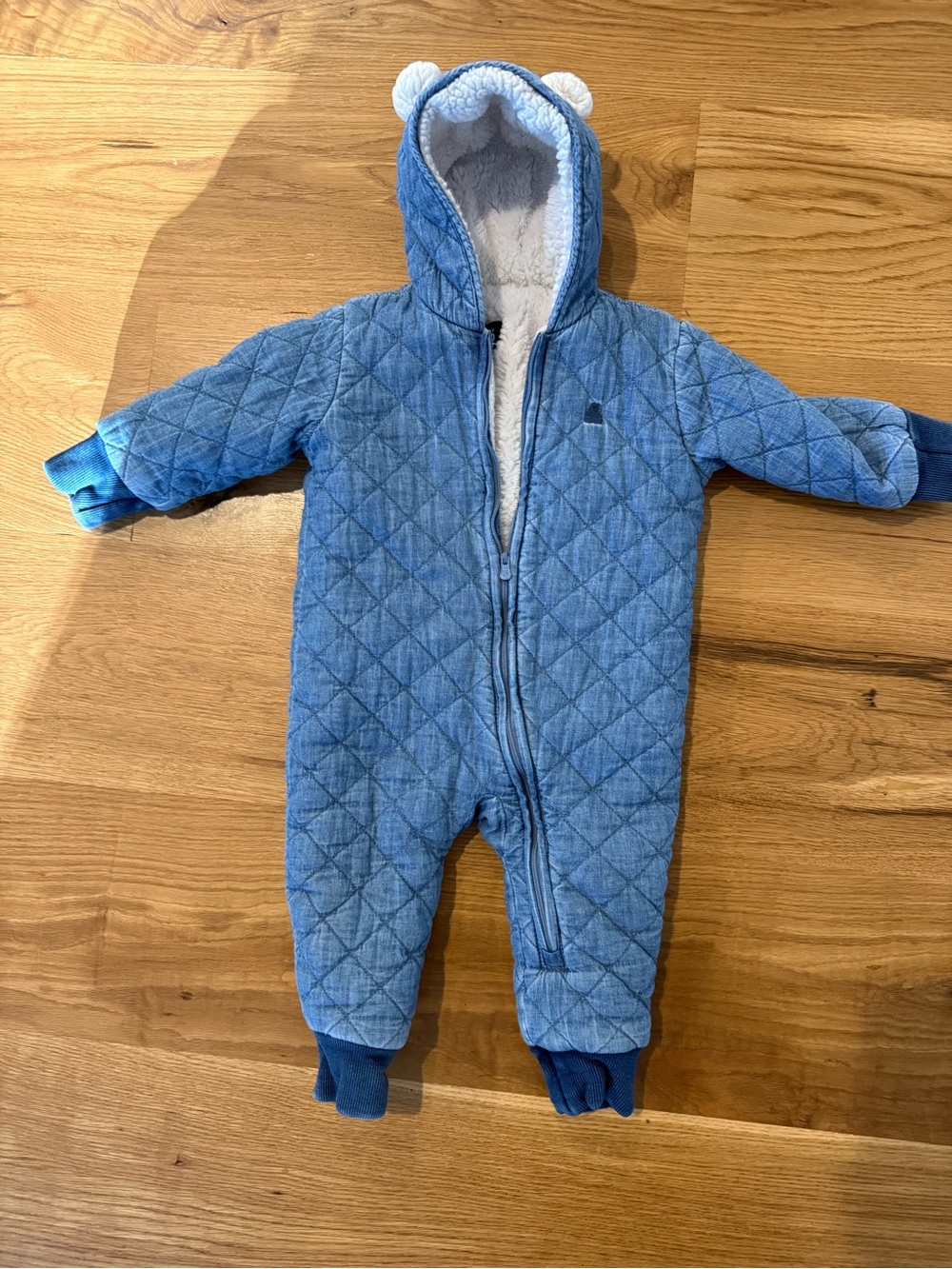 Baby Gap - Baby Quilted Denim Cozy One-Piece